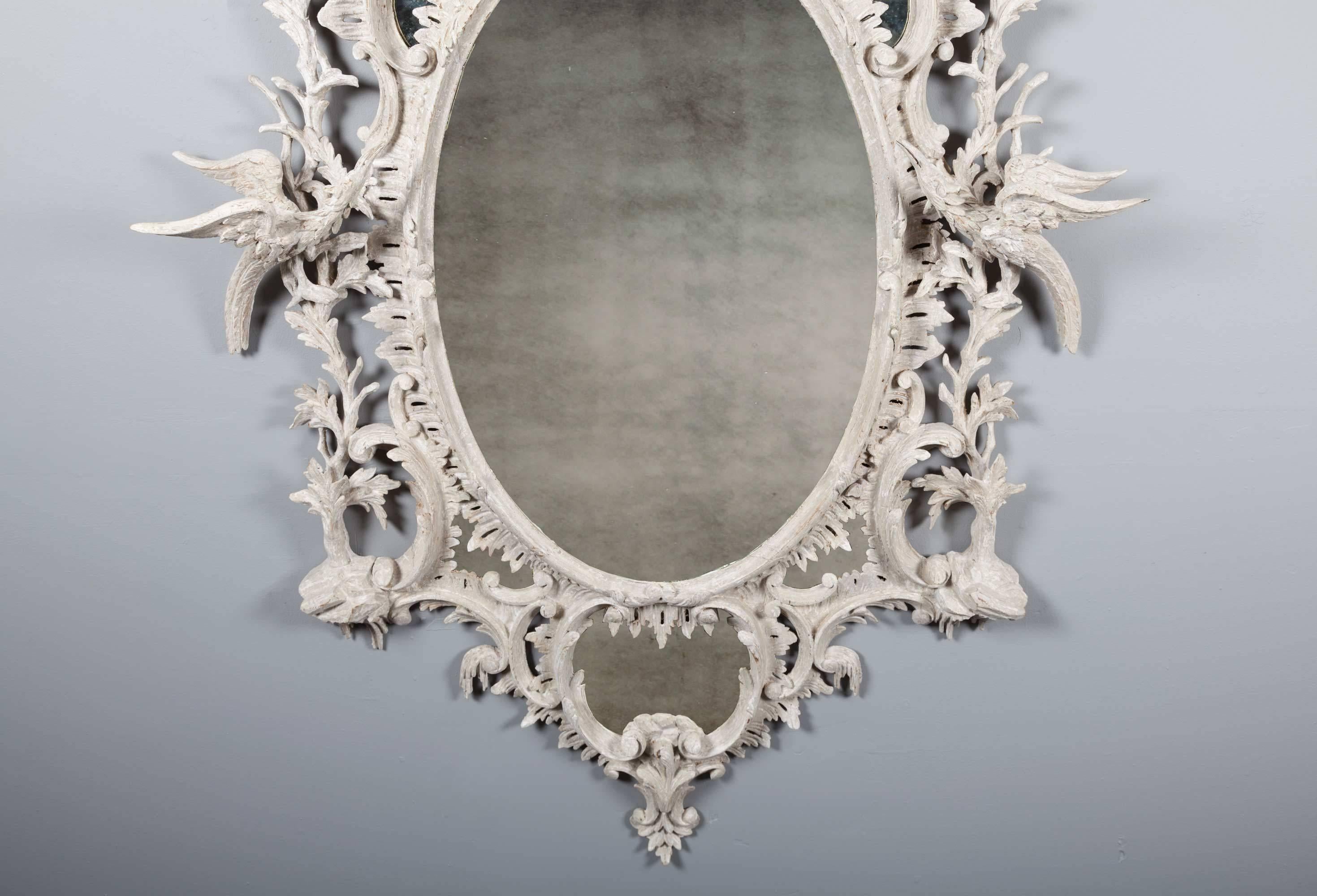 Miroir ancien d'époque Chippendale Bon état - En vente à Tyrone, Northern Ireland