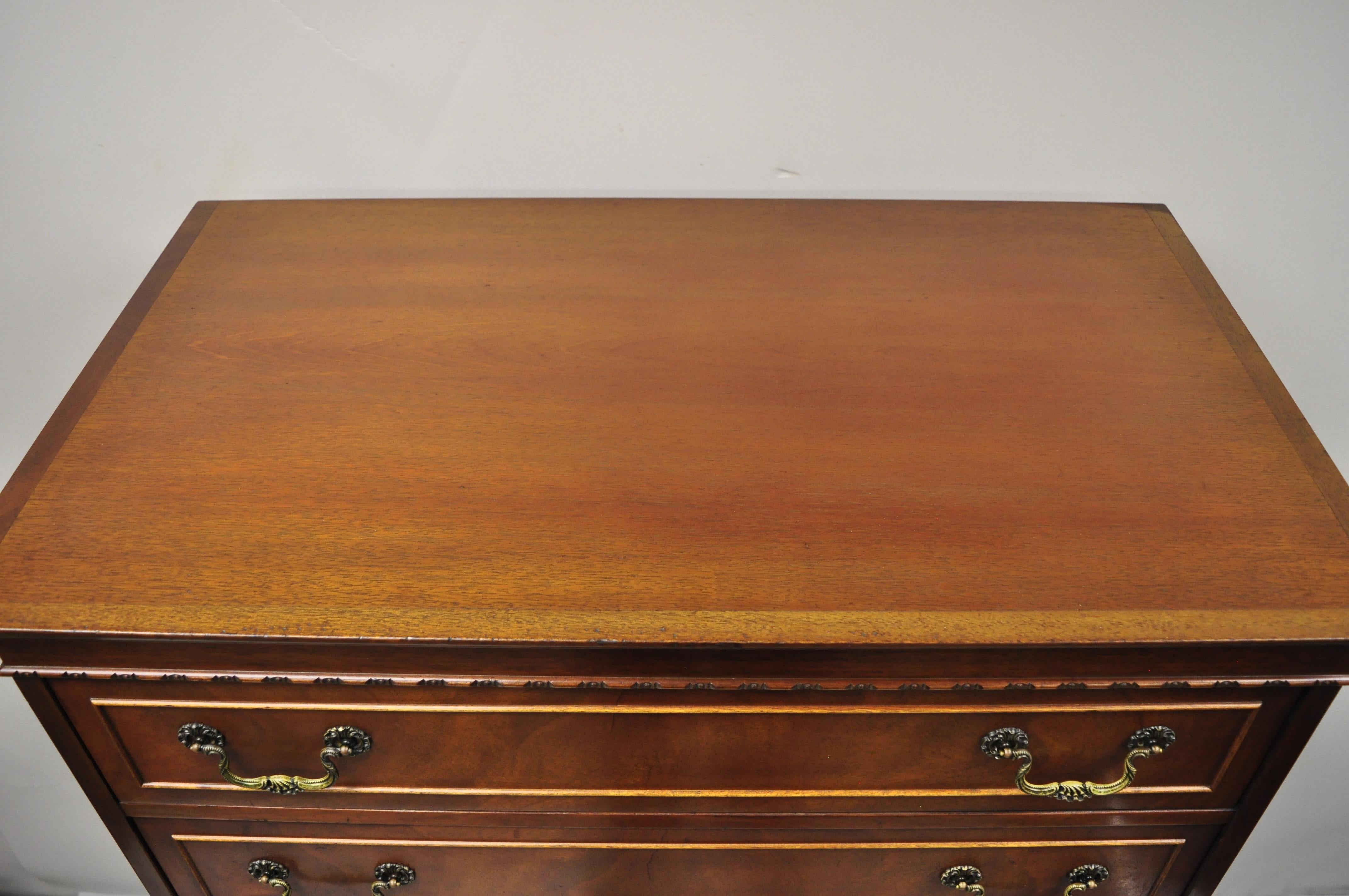 20th Century Antique Chippendale Rway Mahogany Chest on Chest 7 Drawer Tall Chest Dresser