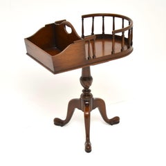 Antique Chippendale Side Table, Wood, Tripod Legs, England, Circa 1910