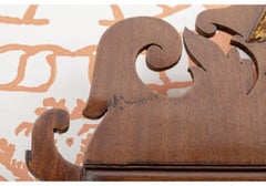 Antique Chippendale Style Carved Mahogany Mirror with Phoenix Crest