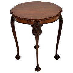 Antique Chippendale Style Carved Mahogany Occasional Table