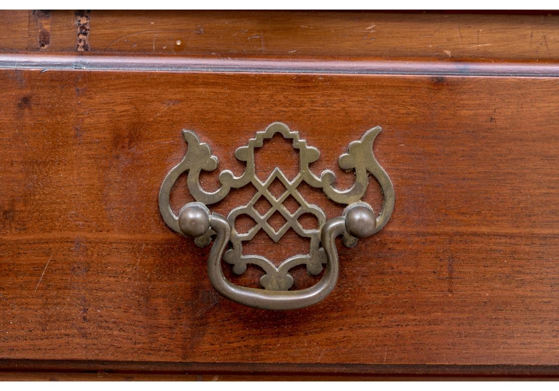 Antique Chippendale Style Drop Front Mahogany Desk for Restoration For Sale 10