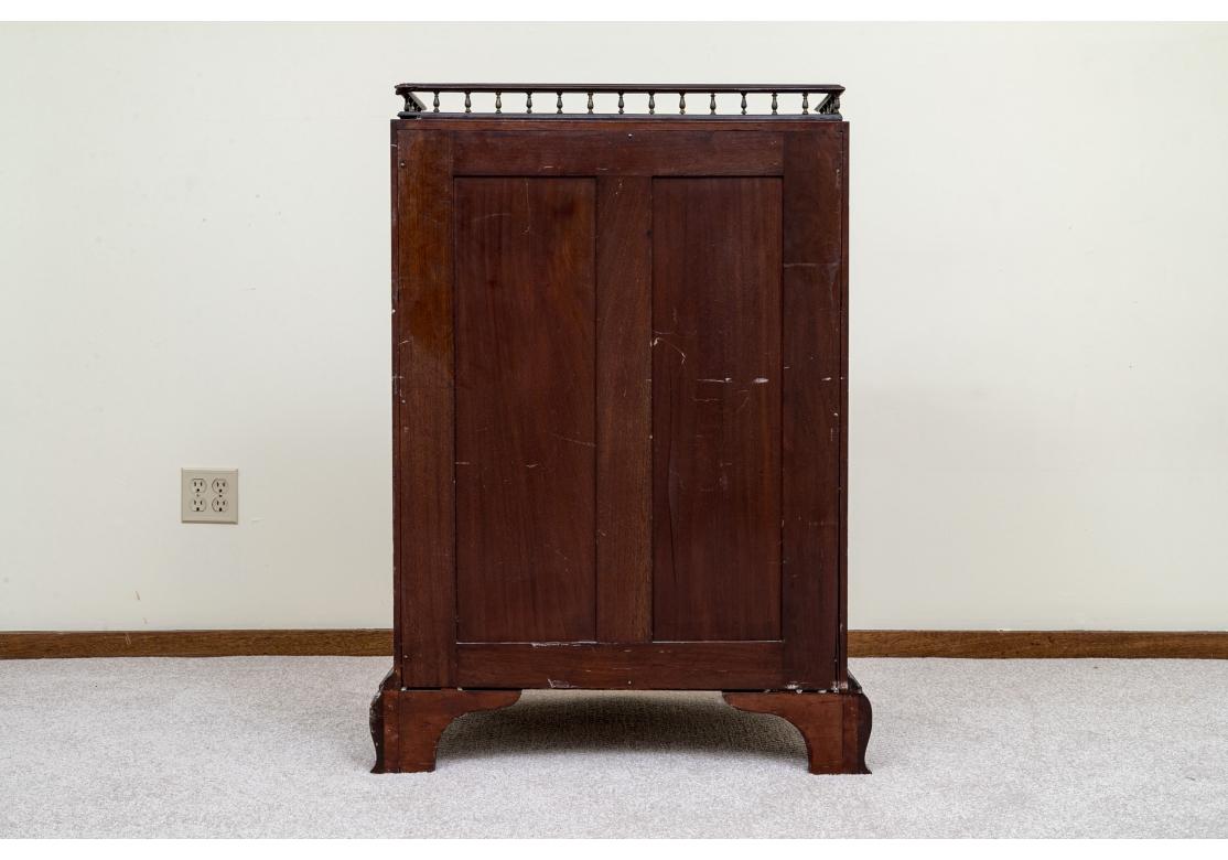 Antique Chippendale Style Drop Front Mahogany Desk for Restoration For Sale 13