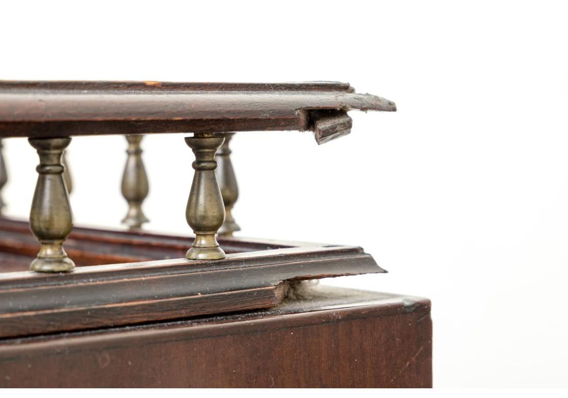 19th Century Antique Chippendale Style Drop Front Mahogany Desk for Restoration For Sale