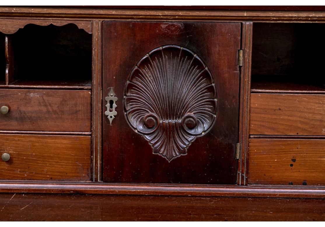 Antique Chippendale Style Drop Front Mahogany Desk for Restoration For Sale 1