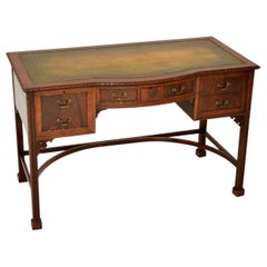 Antique Chippendale Style Leather Top Desk