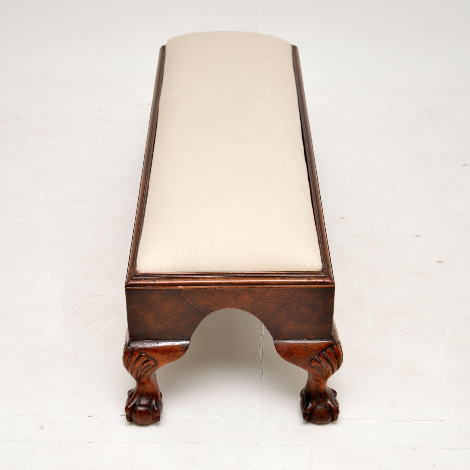 19th Century Antique Chippendale Style Long Foot Stool