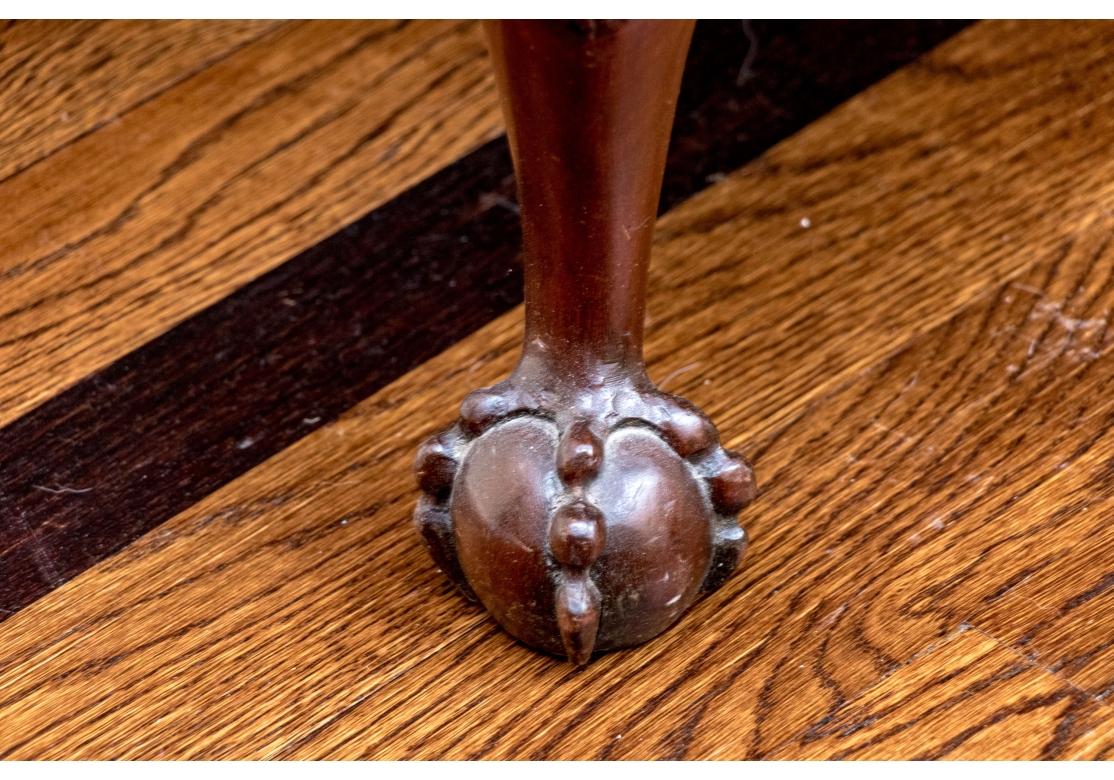 Laiton Banc ancien en acajou, style Upholstering, style Chippendale, fait sur mesure en vente