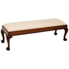 Antique Chippendale Style Mahogany Foot Stool
