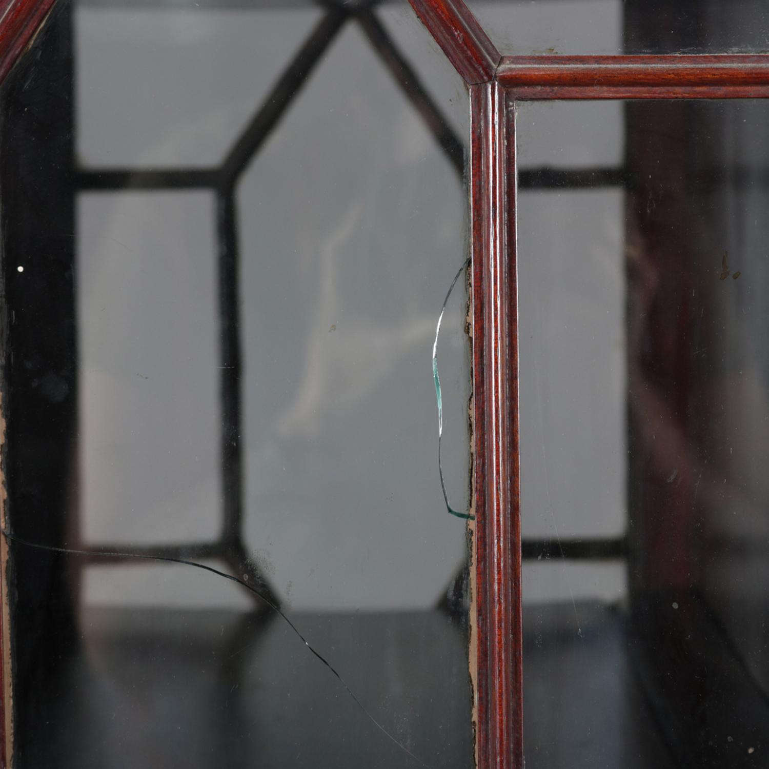 Antike Chippendale Stil Satinwood Intarsien Mahagoni China Display Cabinet 5
