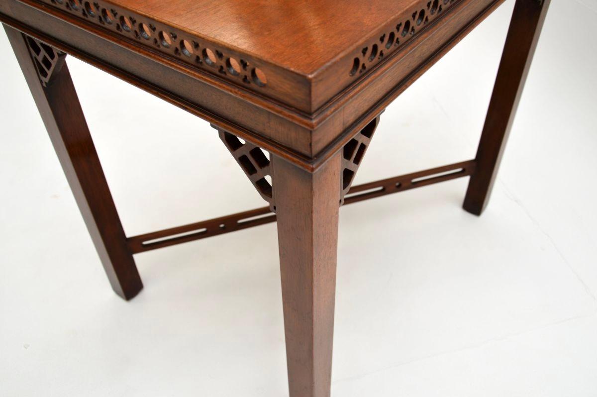 Wood Antique Chippendale Style Side Table