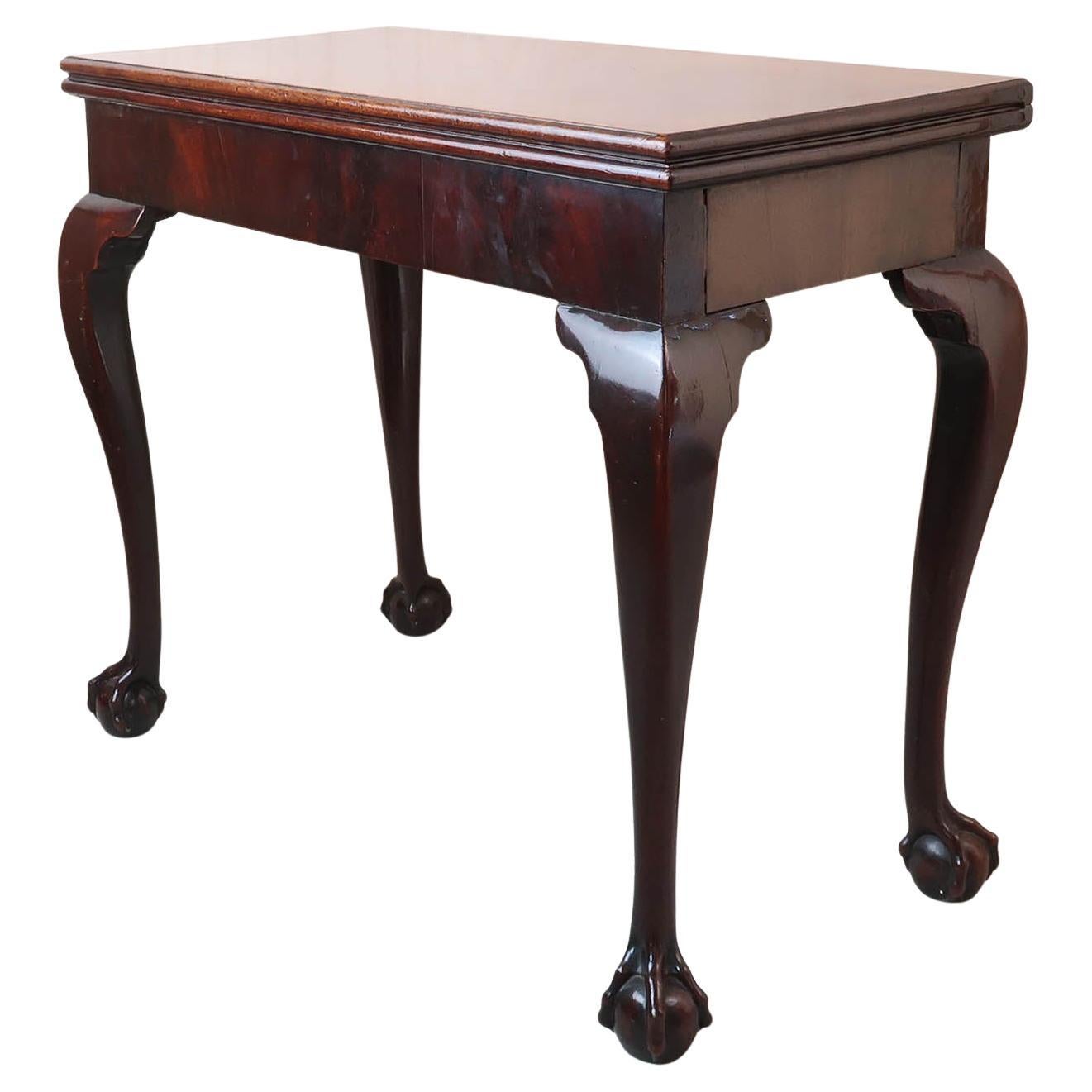 Antique Chippendale Style Side Table with Claw and Ball Feet, circa 1780 For Sale