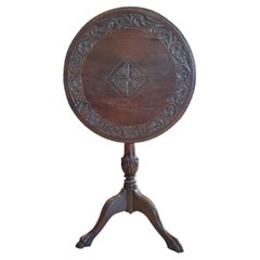 Antique Chippendale Style Tilt Top Table, 19th Century