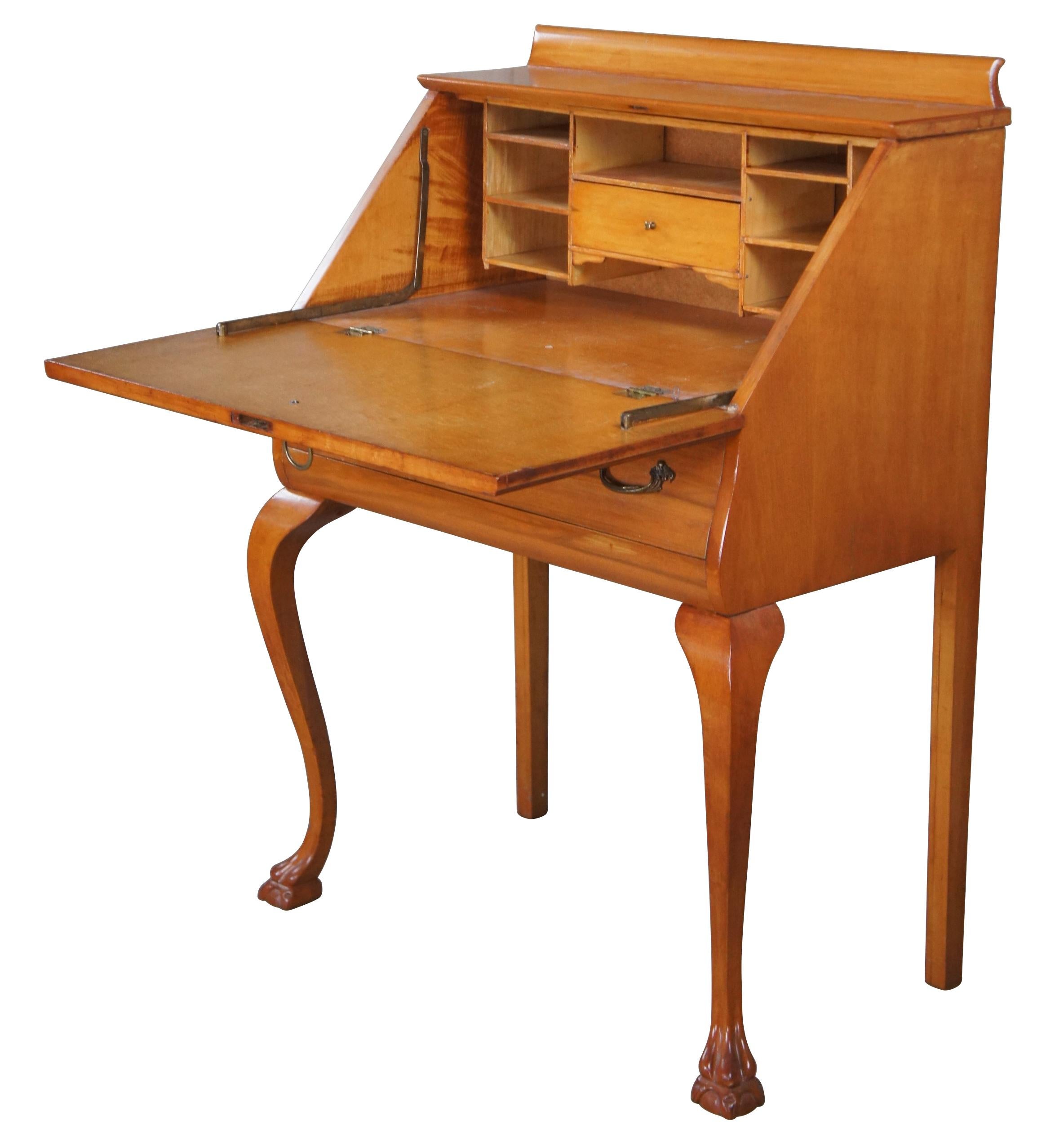 antique drop front secretary desk value