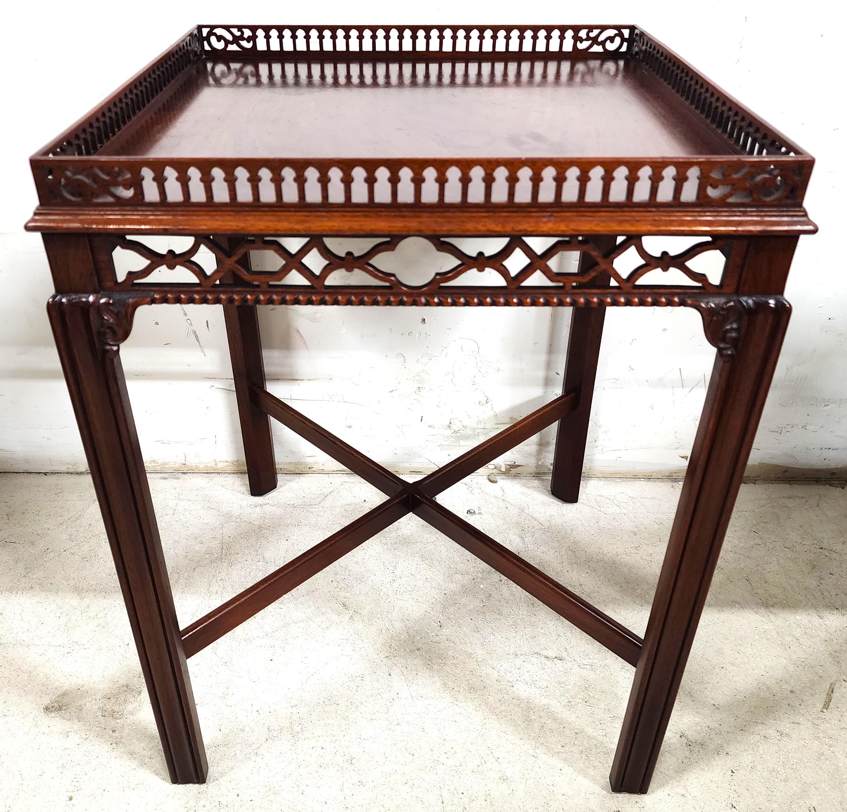 For FULL item description click on CONTINUE READING at the bottom of this page.

Offering One Of Our Recent Palm Beach Estate Fine Furniture Acquisitions Of An
Antique Side Center Accent Table in the Chippendale George II Style

Approximate