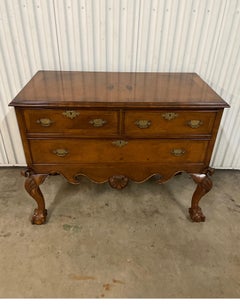 19th Century Antique Chippendale Chest of Drawers, Burl Wood, USA