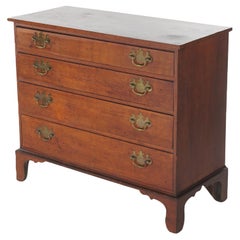 Antique Chippendale Walnut Dresser with Four Graduated Drawers c1820
