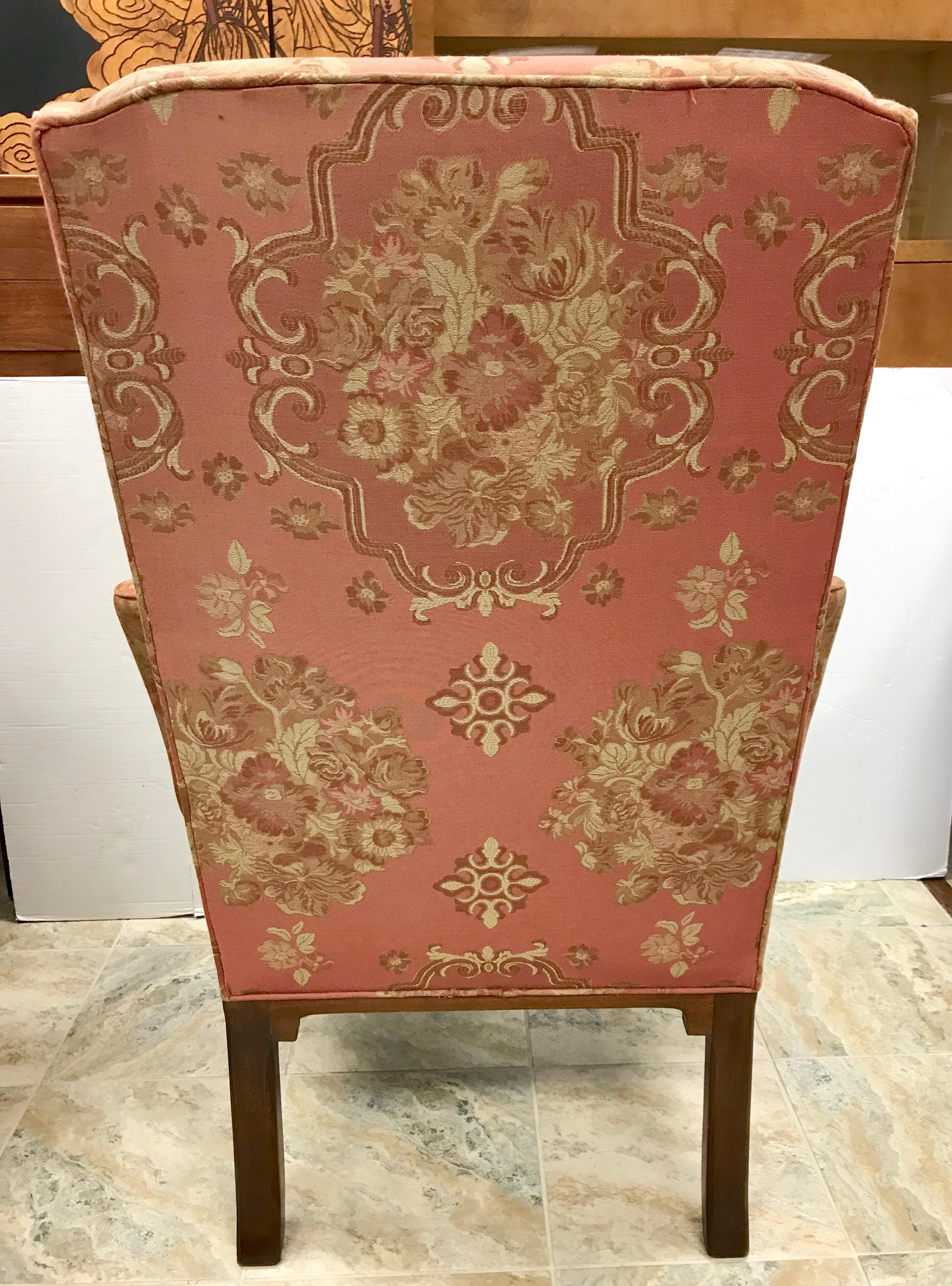 antique wing chair