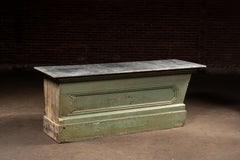 Antique Chippy Zinc-Top General Store Counter
