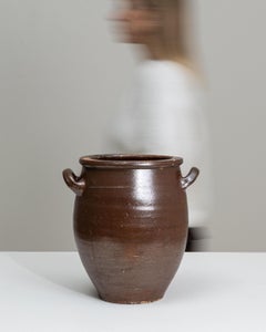 Antique Chocolate Ceramic Serving Bowl, 20th Century, Belgium