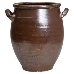 Antique Chocolate Ceramic Serving Bowl, 20th Century, Belgium