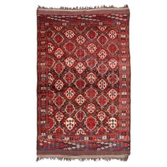 Antiker Chodor Hauptteppich - Mittelteil des 19. Jahrhunderts Zentralasien Turkmenischer Chodor-Teppich