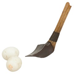 Antique Chole Club & Ball. Golf Related.