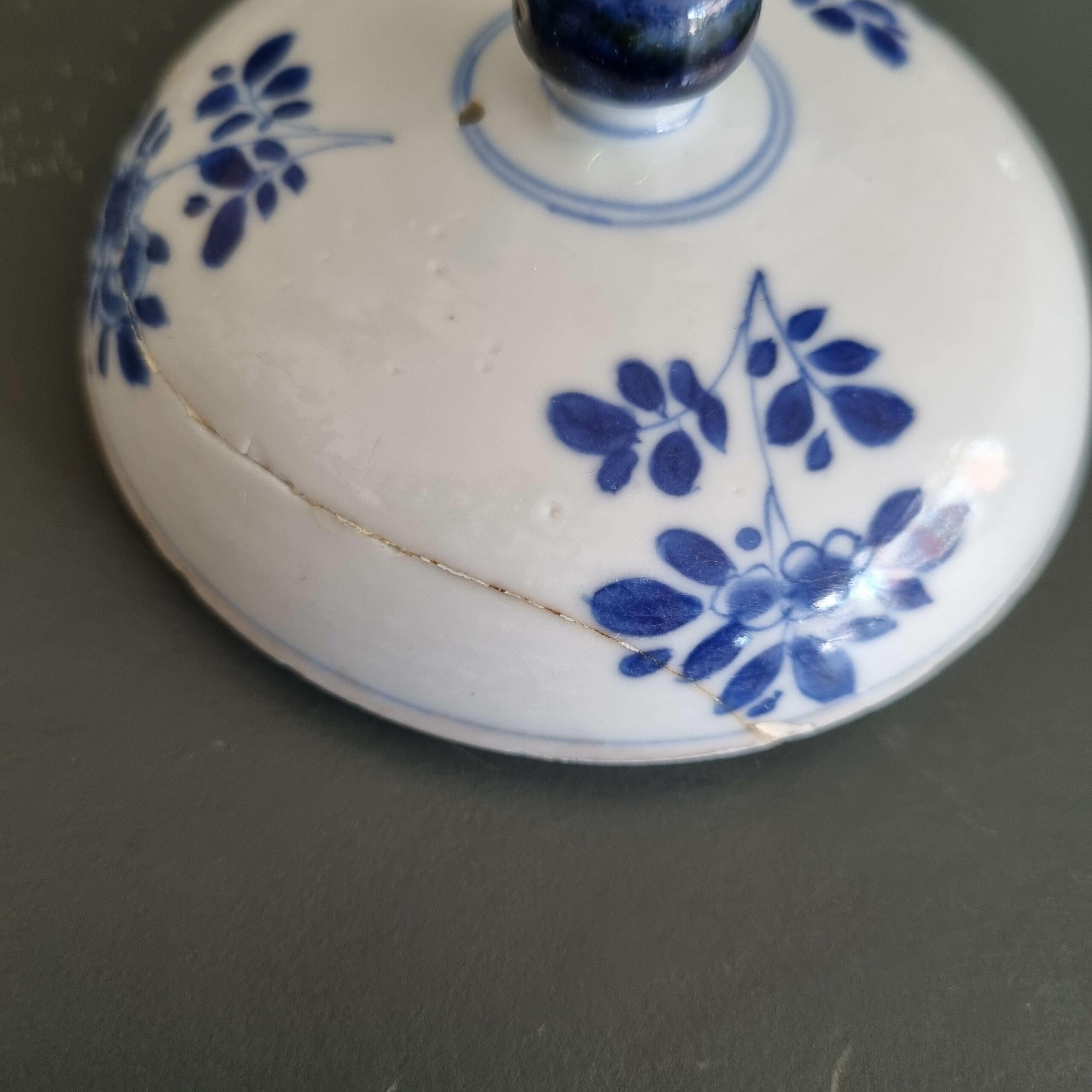 Antique Chongzhen / Shunzhi Period Chinese Porcelain Blue & White  TeaPot For Sale 6