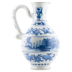 Antiguo Aguamanil de Porcelana China Transicional Chongzhen Shunzhi, Siglo XVII