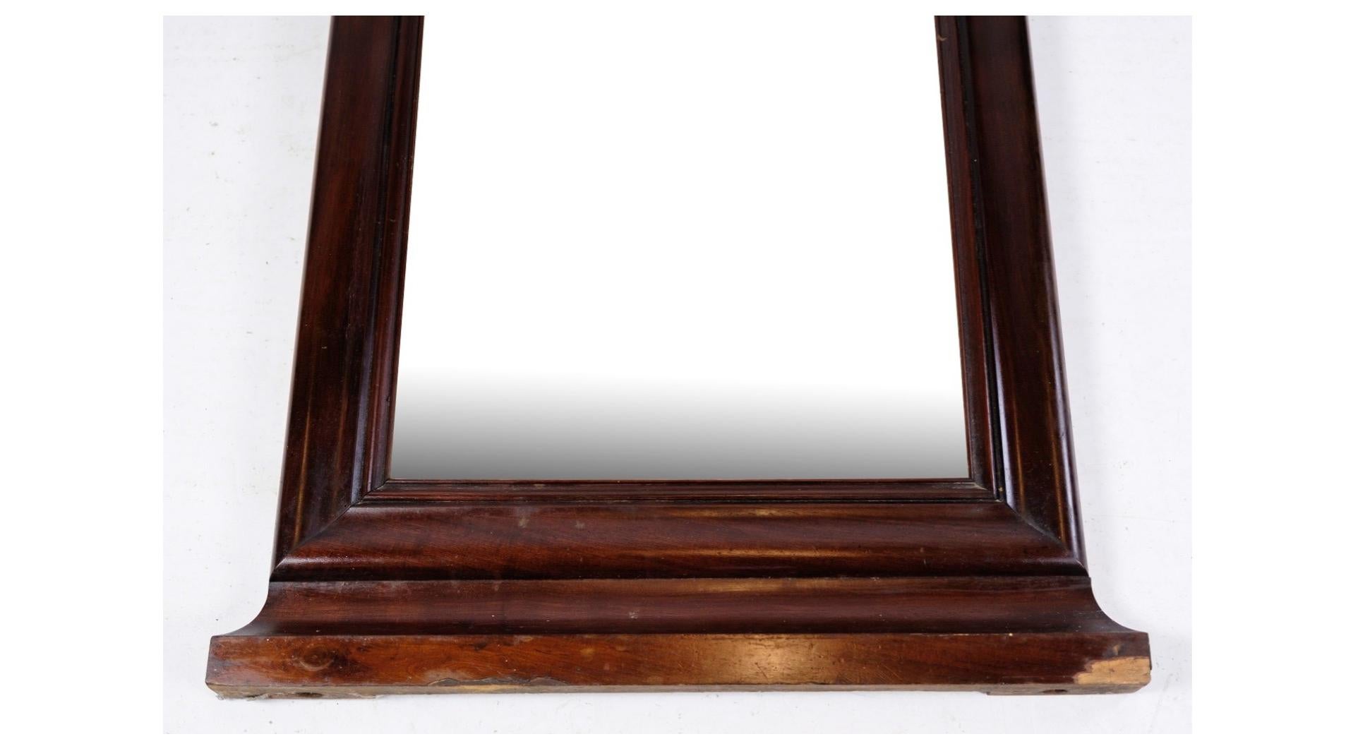 Danish Antique Christian VIII Mirror Made In Mahogany From 1860s For Sale