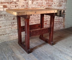 Antique Christiansen Workbench with Abernathy Vise