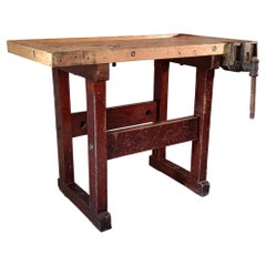 Antique Christiansen Workbench with Abernathy Vise