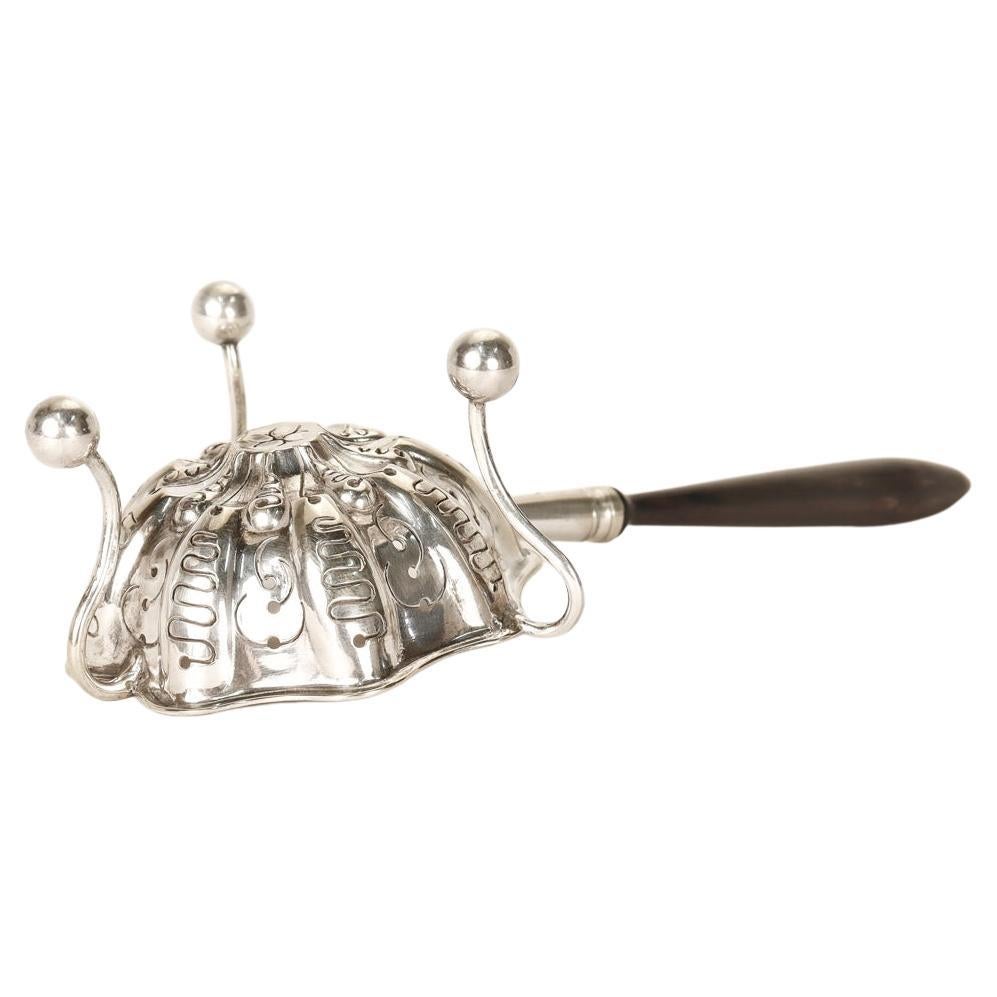 Antique Christofle French Silver Plated Tea Strainer For Sale 7
