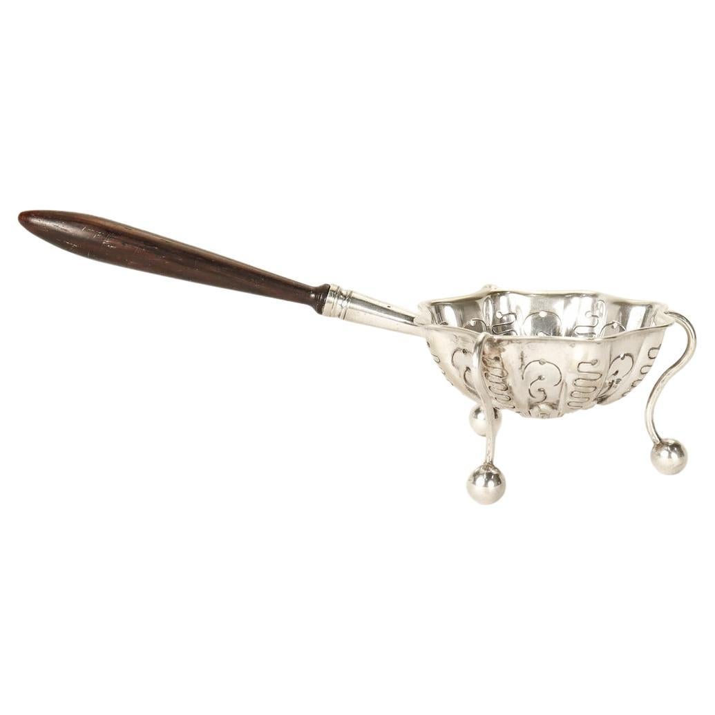 Antique Christofle French Silver Plated Tea Strainer For Sale 1