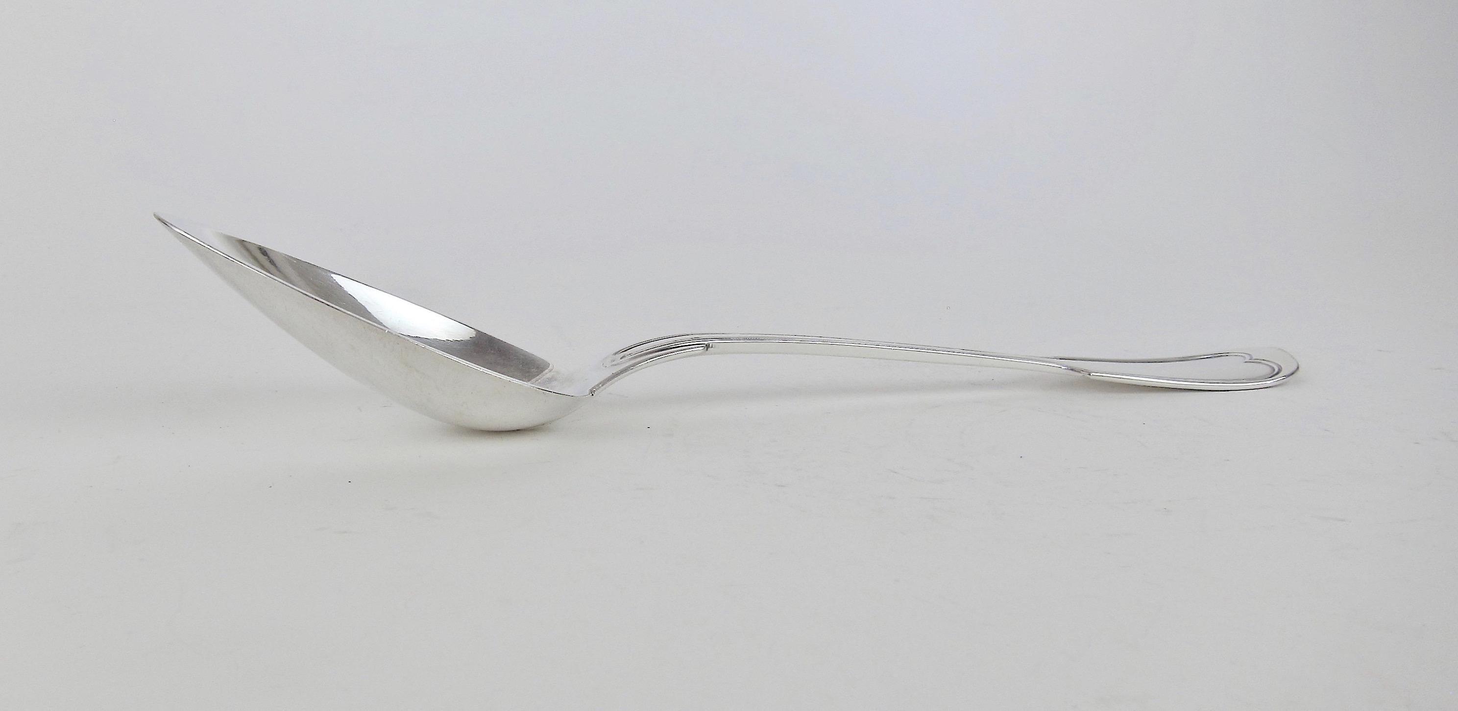 Silver Plate Antique Christofle Large Ladle and Serving Spoon in Original Box, 1878