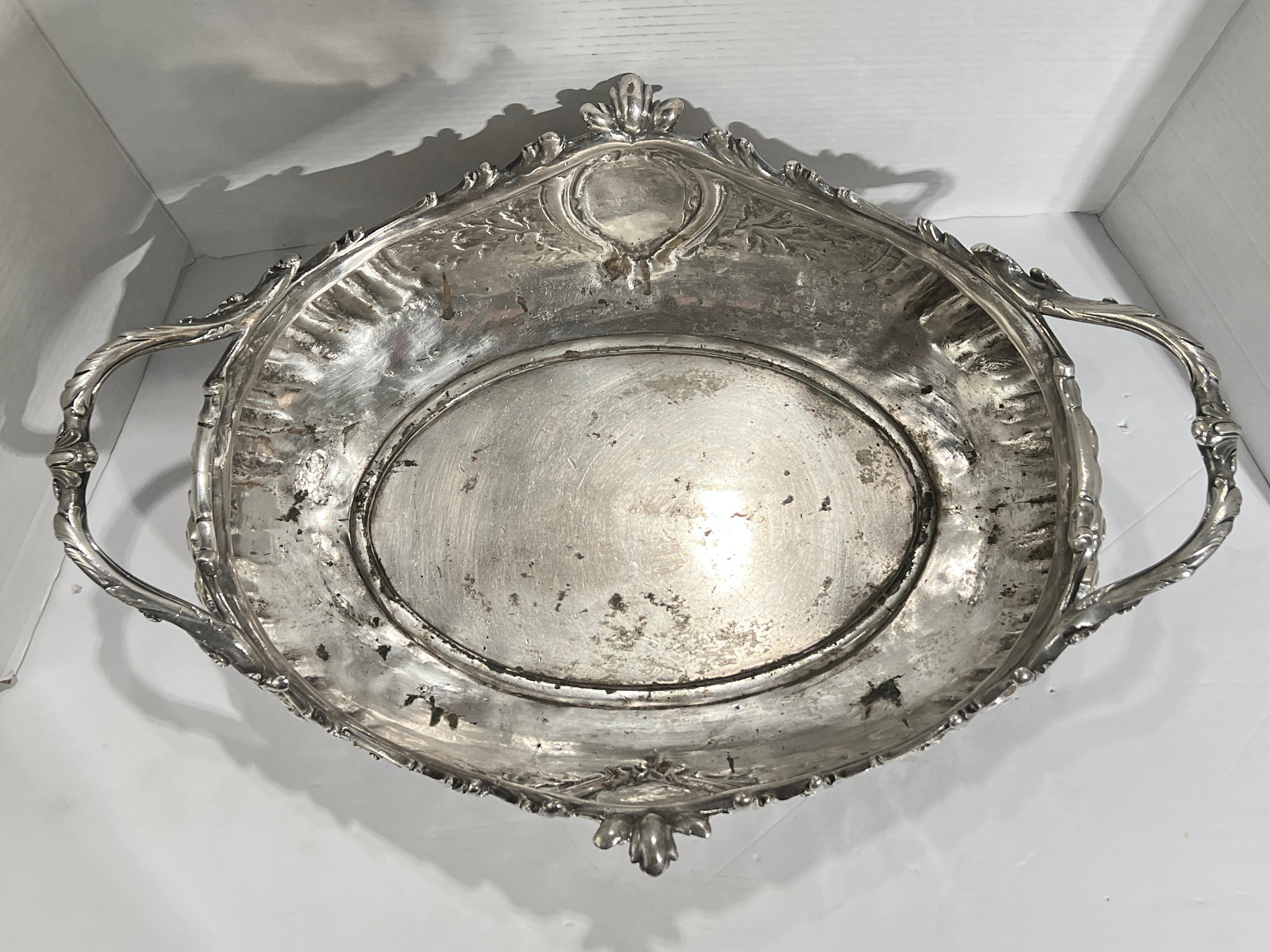 Antique Christofle Silvered Bronze Jardiniere Centerpiece For Sale 4