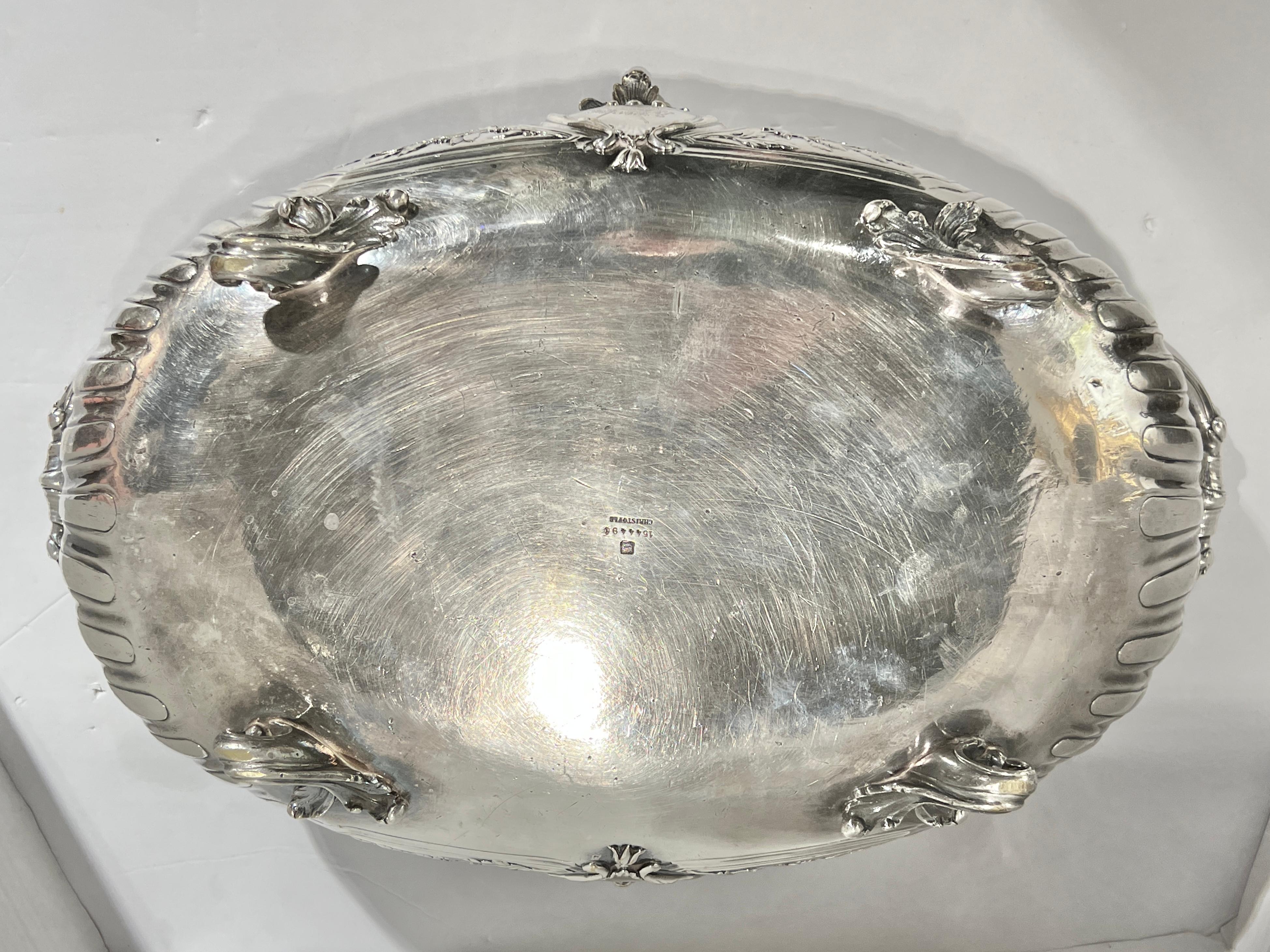 Antique Christofle Silvered Bronze Jardiniere Centerpiece For Sale 5