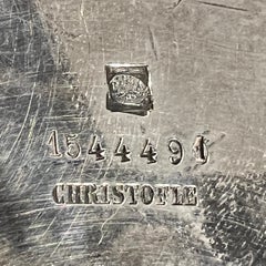 Centro de mesa antiguo Christofle de bronce plateado con jardinera