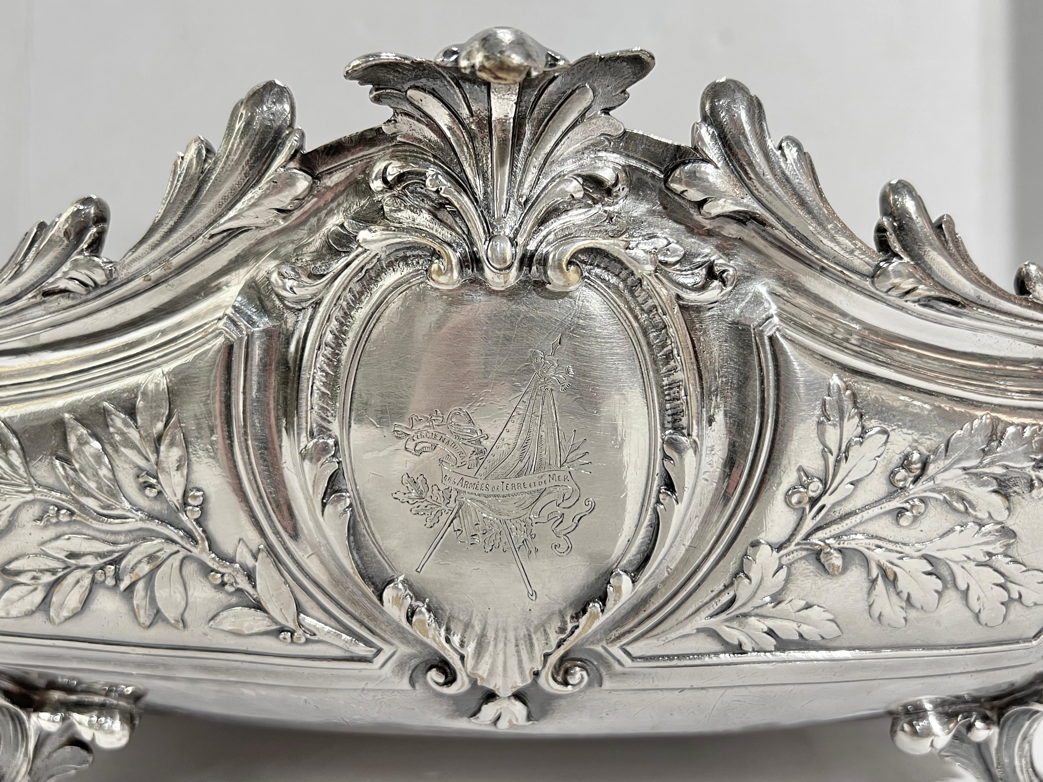 Antique Christofle Silvered Bronze Jardiniere Centerpiece For Sale 3