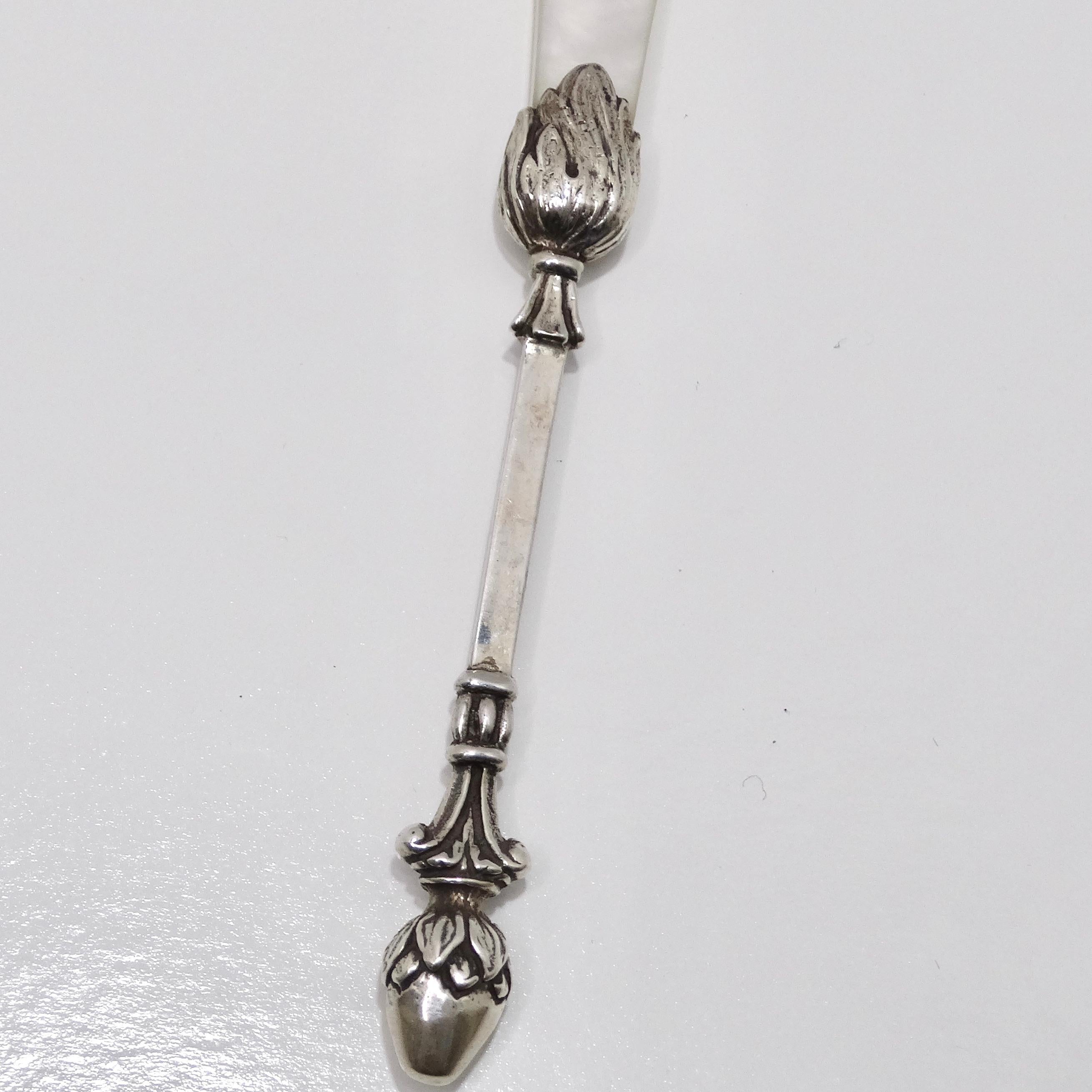Antique Christoph Widmann 925 Silver Shell Spoon In Good Condition For Sale In Scottsdale, AZ