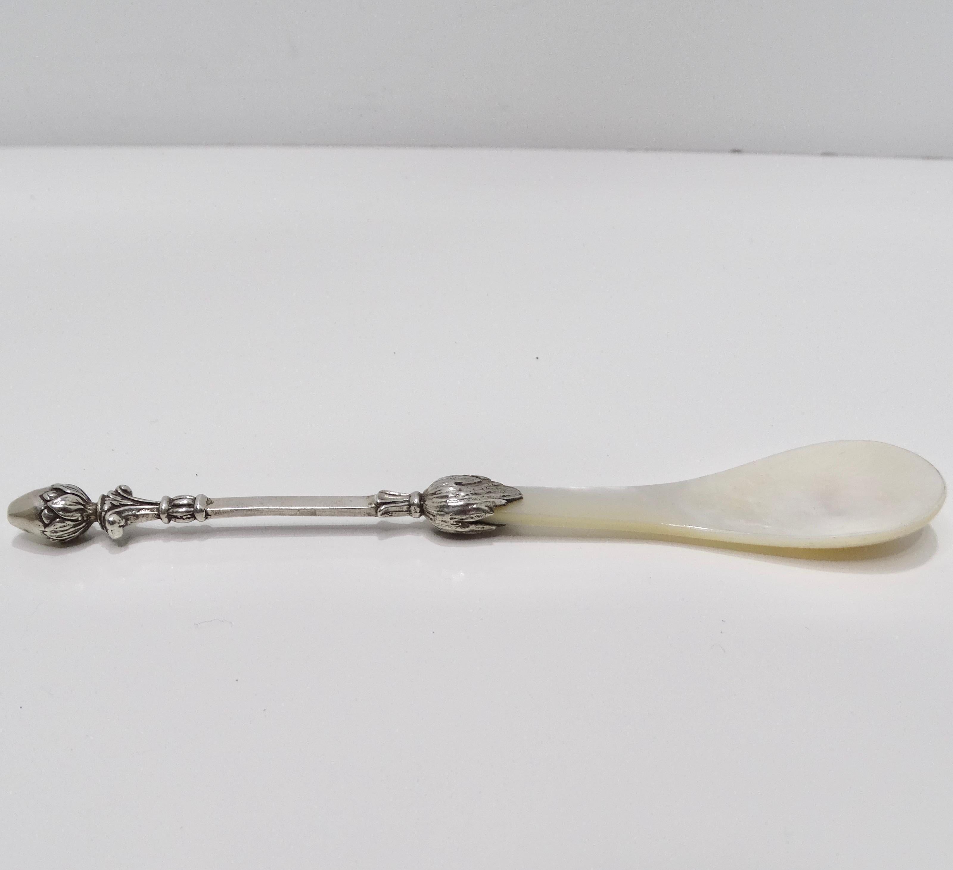 Antique Christoph Widmann 925 Silver Shell Spoon For Sale 1