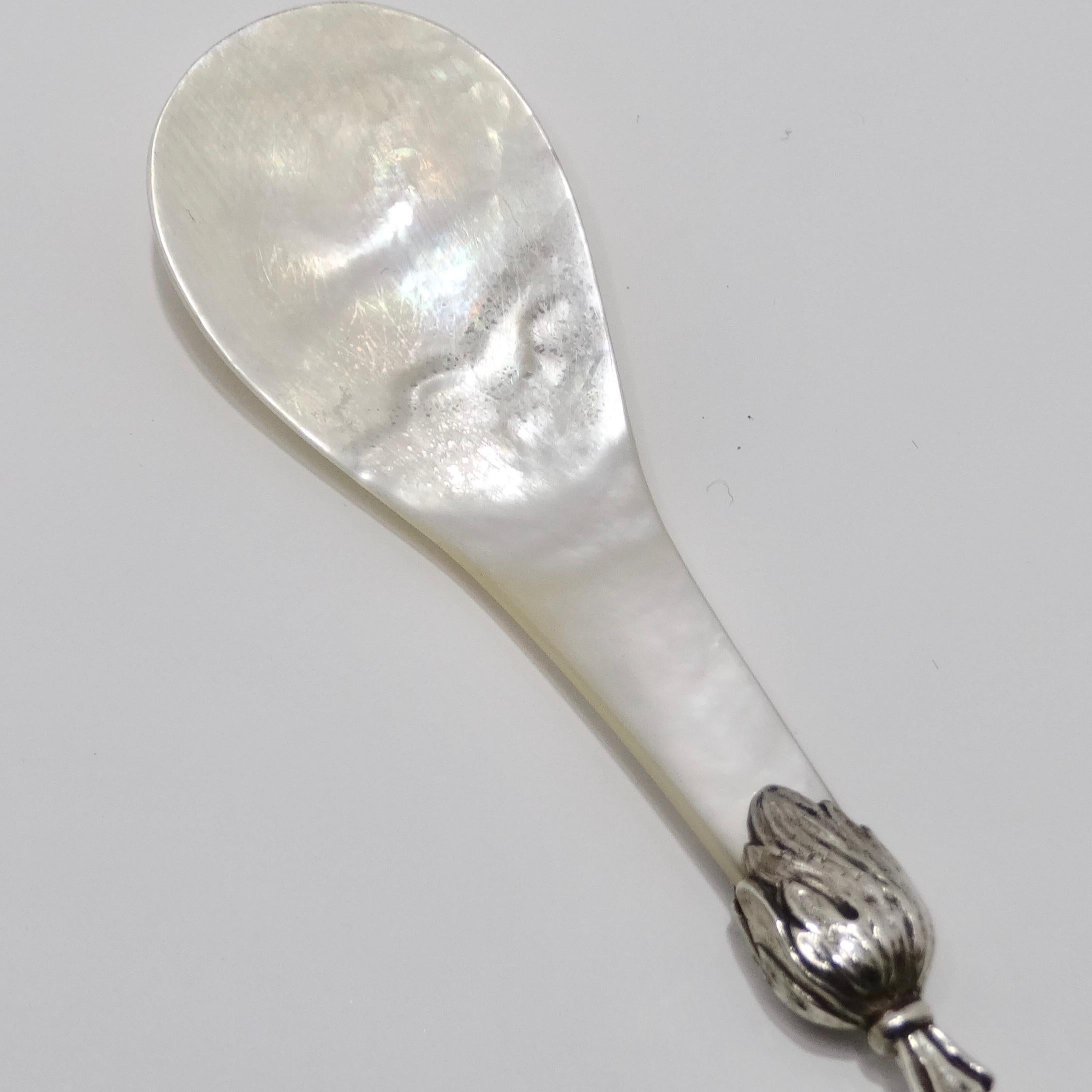 Antique Christoph Widmann 925 Silver Shell Spoon For Sale 2