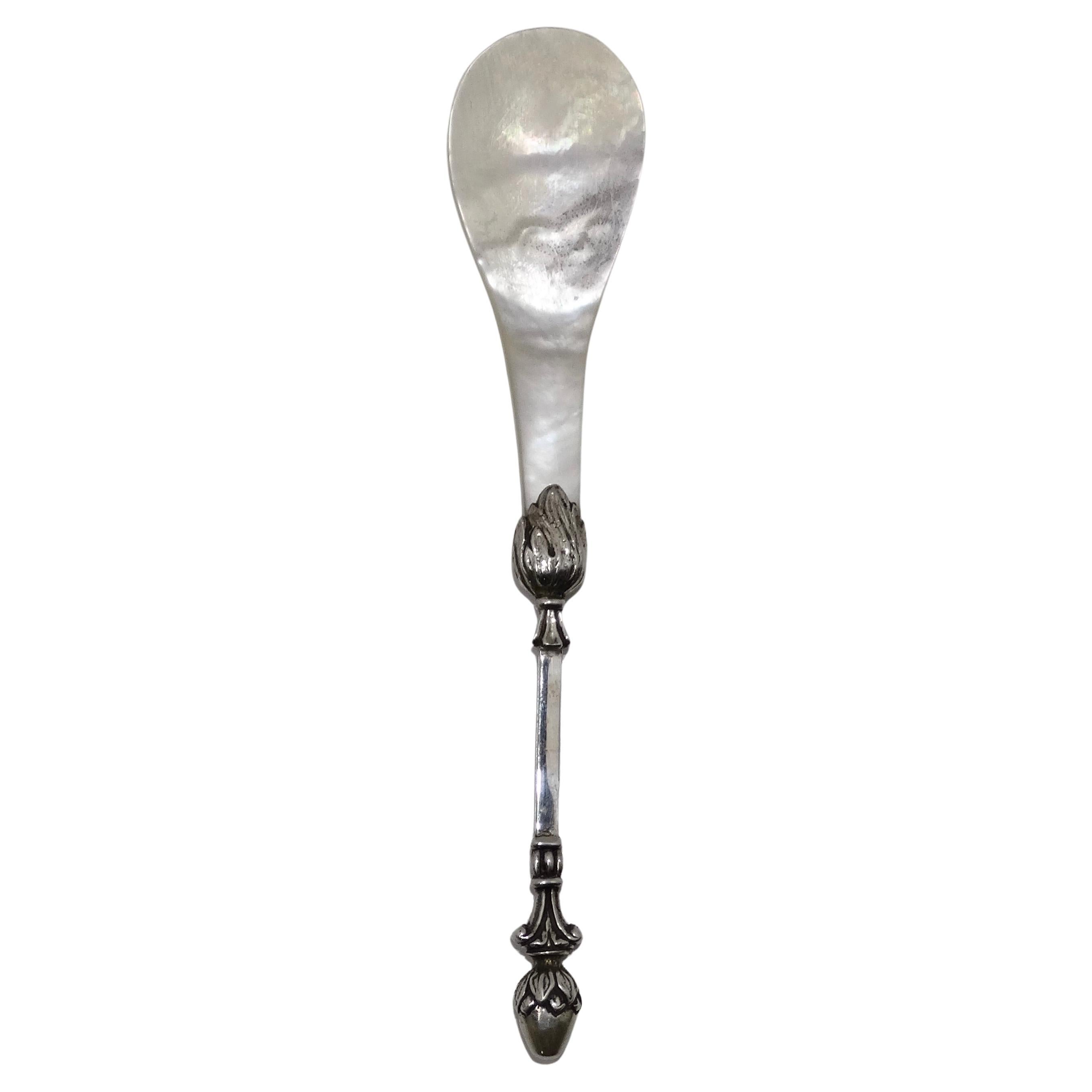Antique Christoph Widmann 925 Silver Shell Spoon For Sale