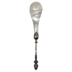 Antique Christoph Widmann 925 Silver Shell Spoon