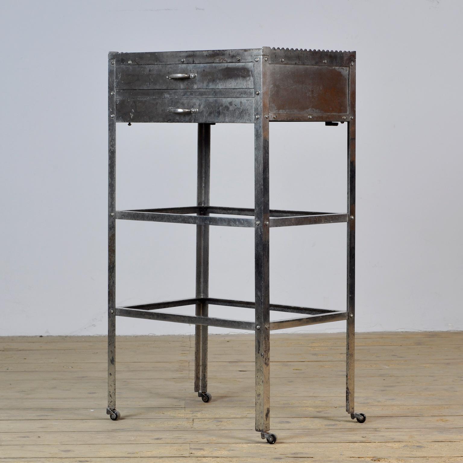 Early 20th Century Antique Chrome Plated Hospital Trolley, 1920's
