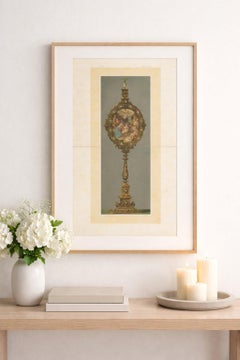 Antique Chromolithograph Monstrance Reiche Kapelle Munich Sacred Object, 1874
