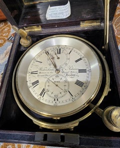 Antique Chronometer Clock J. Sewill Liverpool Marine Royal Navy Box