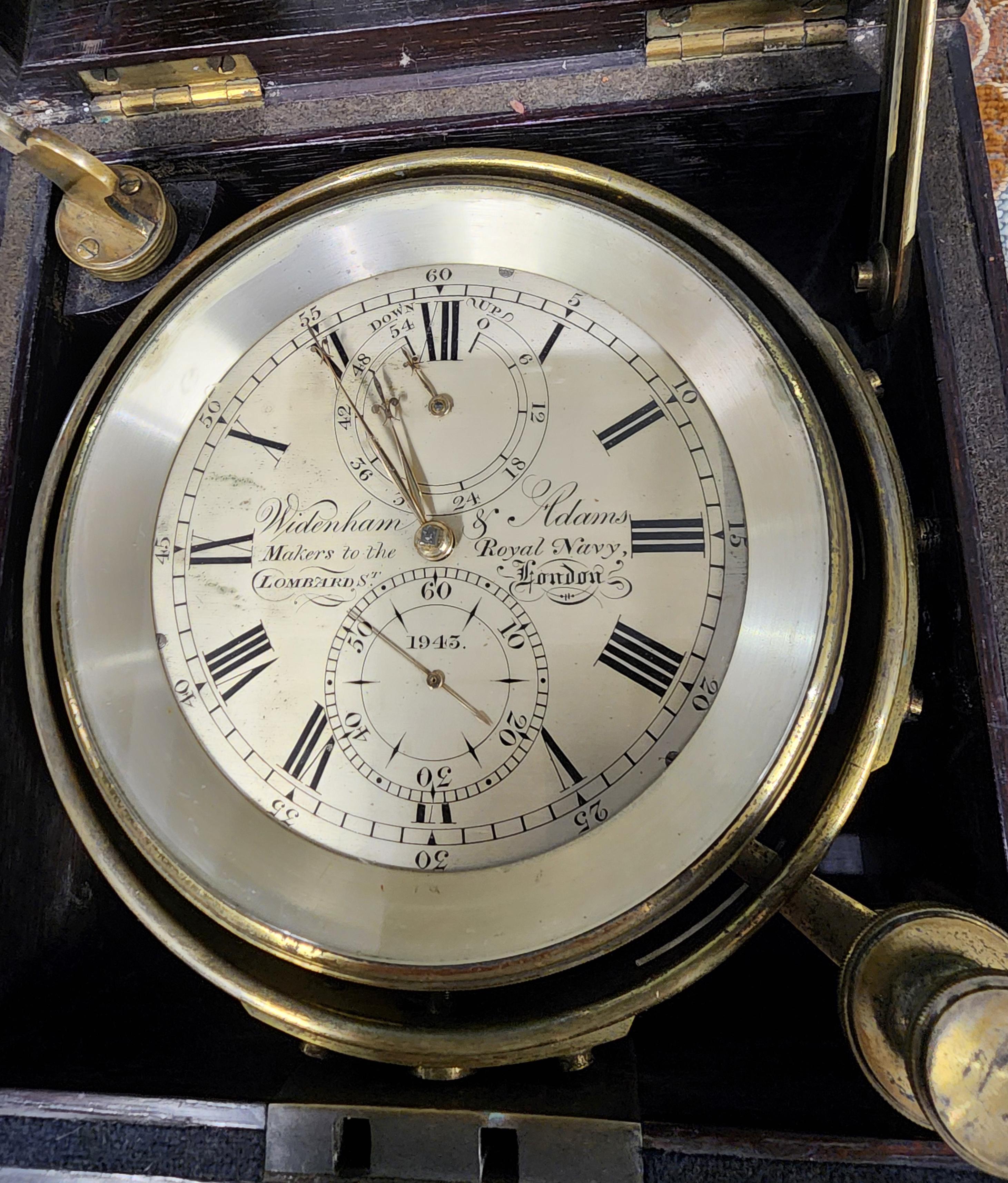 Victorian Antique Chronometer Clock J. Sewill Liverpool Marine Royal Navy Box For Sale