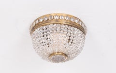 Antique Chrystal Glass Ceiling lamp 1930s