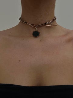 Antique Chunky Starlink 9 Carat Gold Chain Necklace